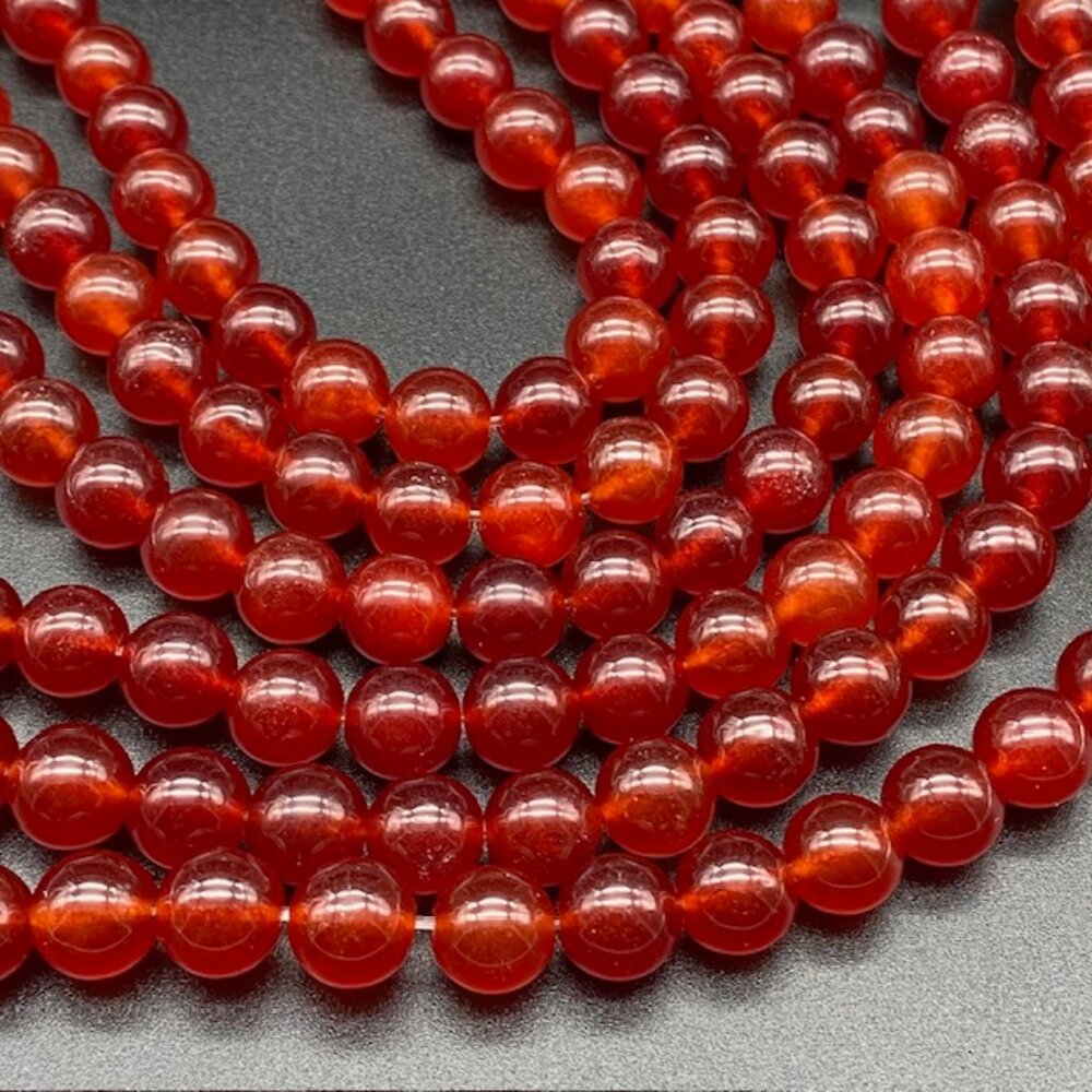 10mm Red Jade Genuine Semi Precious Natural Gemstone Bead Strand